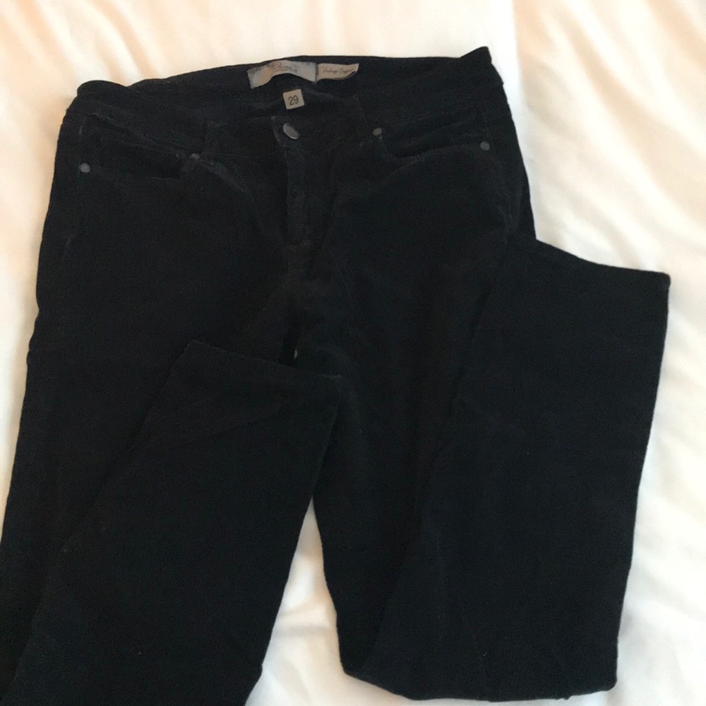 Black Very Fine Corduroy Jeggings. Size 29